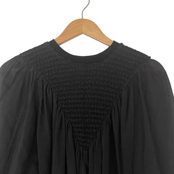 Forte Forte Smocked Cotton Silk Blouse Size Small - Picture 5 of 9